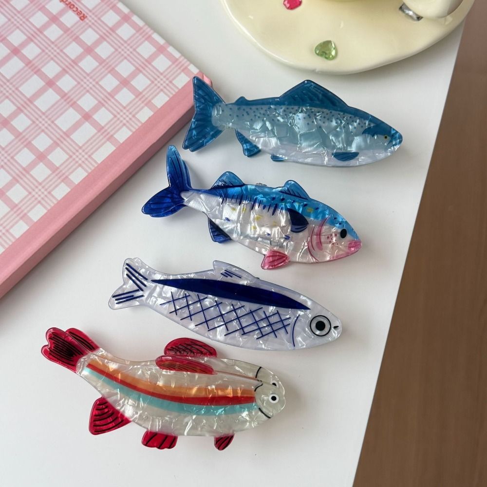 Korean Lifestyle & Kids Boutique Photos - ヘアピン 海洋動物 ヘアクリップ PVC ツナ 魚類