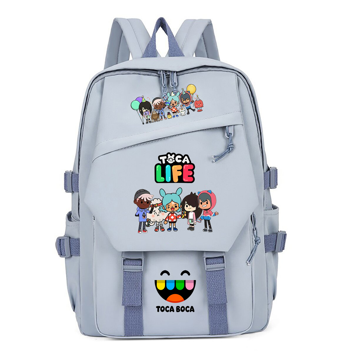 Korean Lifestyle Student - Toca Life World プリントバックパック子供スクールバッグ高品質学生男の子女の子ラップトップバッグパックファッション韓国スタイルバックパック