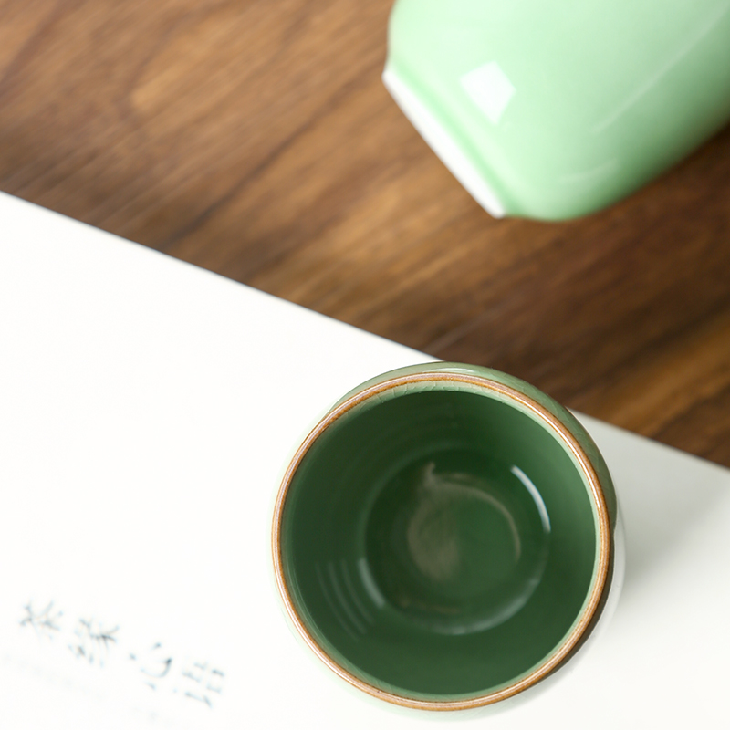 Chanshova-磁器ティーカップセット、伝統的な中国風、 - Celadon Ceramic Cup のレビューと価格