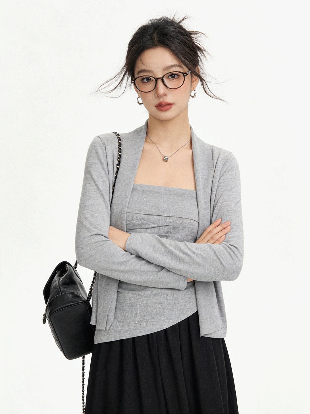 Lu Life 肌に優しいショートニットカーディガン痩身ツー - Korean Lifestyle & Kids Boutique Photos のレビューと価格
