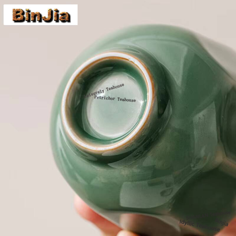 ガラス製ツール付きポータブルティーセット,Yue kiln, - Celadon Ceramic Cup のレビューと価格