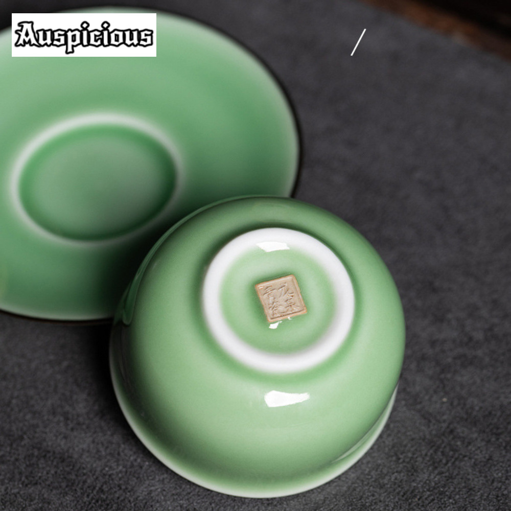Longquan-エレガントなセラドンティーカップ,ソーサー - Celadon Ceramic Cup のレビューと価格