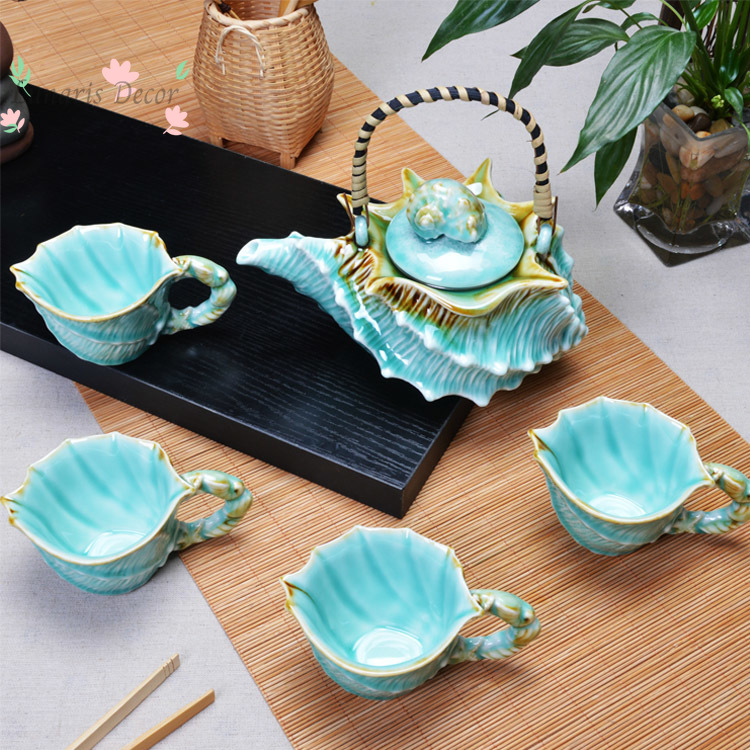 陶磁器の茶器セット、青磁セット、軽贅沢な茶器セット、大きな茶 - Celadon Ceramic Cup のレビューと価格